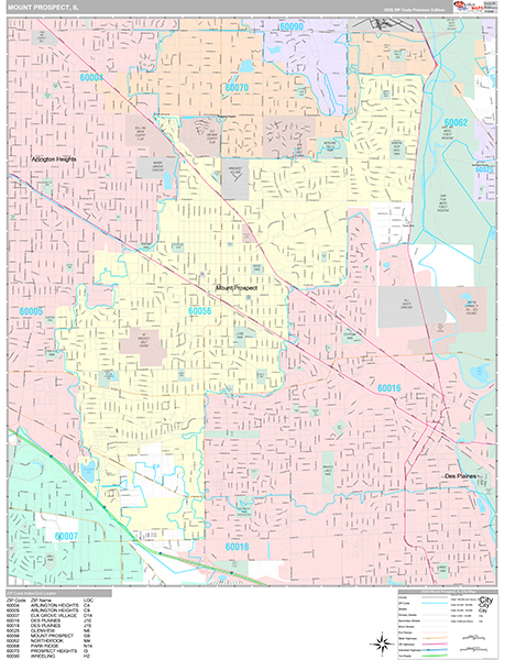 Mount Prospect Wall Map